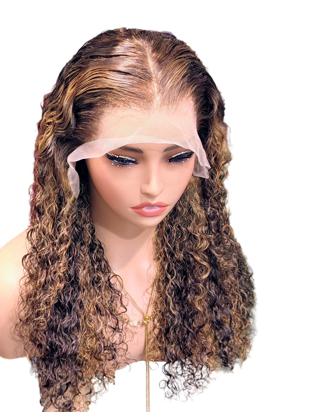 DELIA BURMESE CURLY UNIT  13X4 LACE FRONTAL WIG