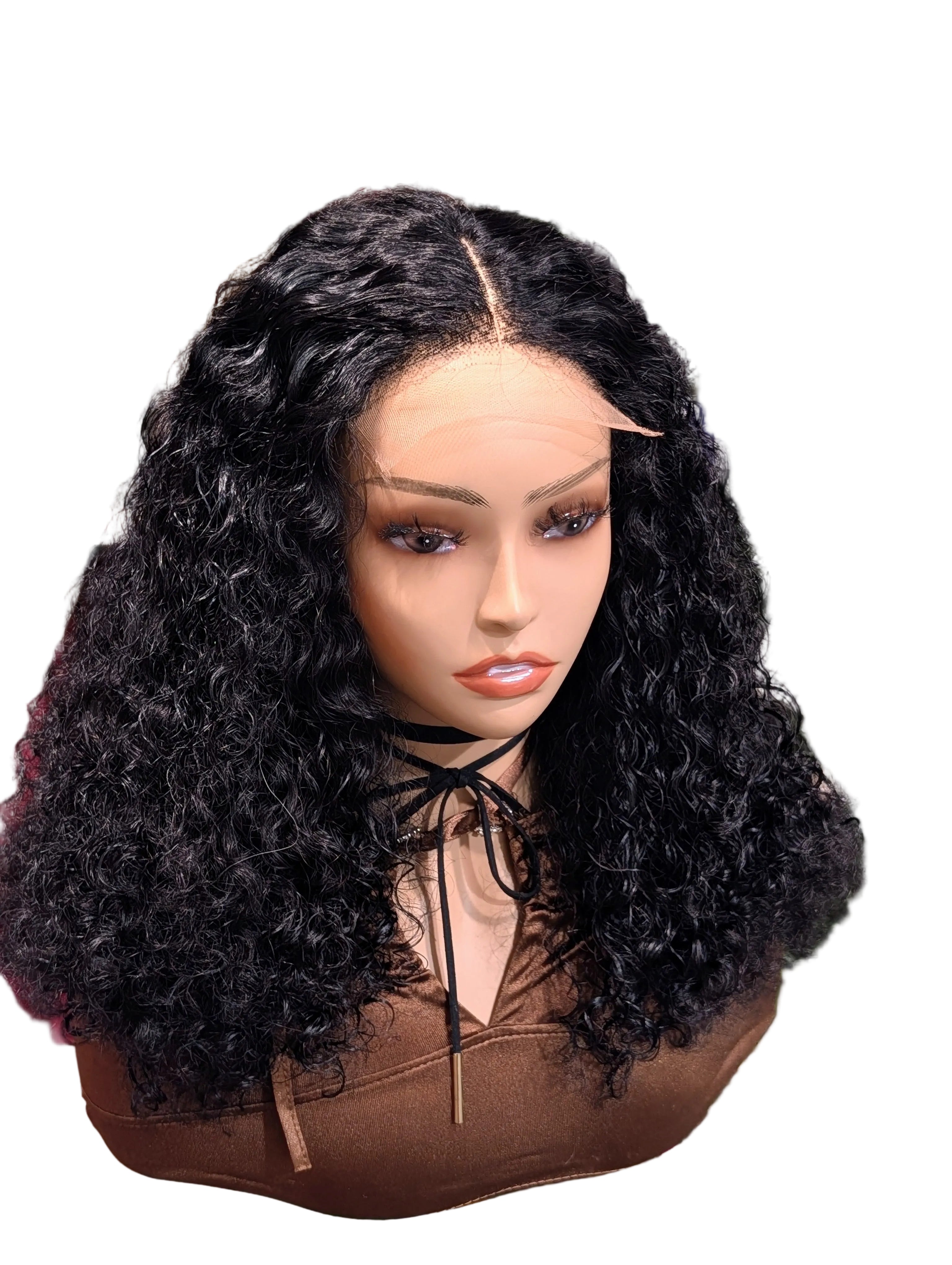 KHALA PIXIE JERRY CURL UNIT BRAZILIAN 5X5 LACE CLOSURE WIG