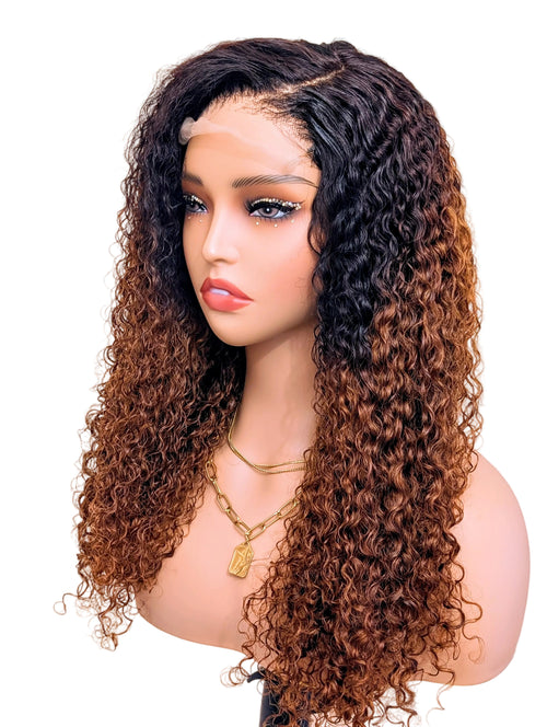 BRIANNA WATER WAVE CURLY UNIT BRAZILIAN 5X5 LACE CLOSURE WIG